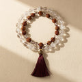 Rudraksha and Sphatik Mala 108+1 beads — hero product shot | Salico