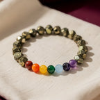 Pyrite Seven Chakra Band — hero product shot | Salico