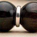 Ebony bead and silver cap craftsmanship close-up | Salico