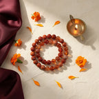 Mesh Rashi Band with diya and marigold — ritual flat-lay | Salico