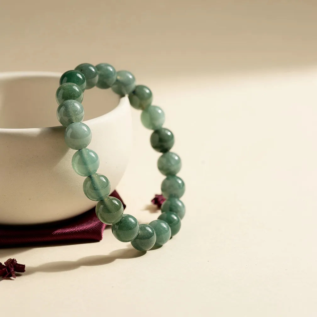 Green Aventurine Band — size and finish detail | Salico