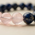 Rose quartz and lapis texture close-up | Salico