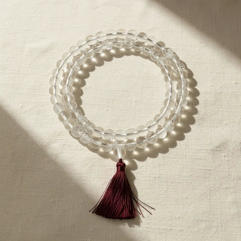 Sphatik Mala 108+1 beads — hero product shot | Salico