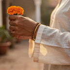 Slim Rudraksha Bracelet with bangles — lifestyle | Salico