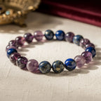 Kumbh Aquarius Rashi Band amethyst lapis — hero product shot | Salico