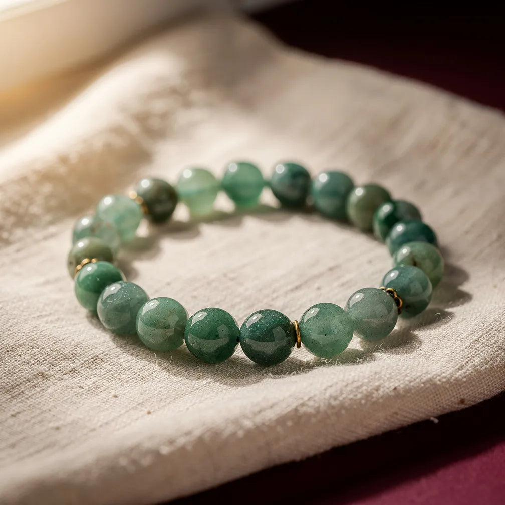 Green Aventurine Band — hero product shot | Salico