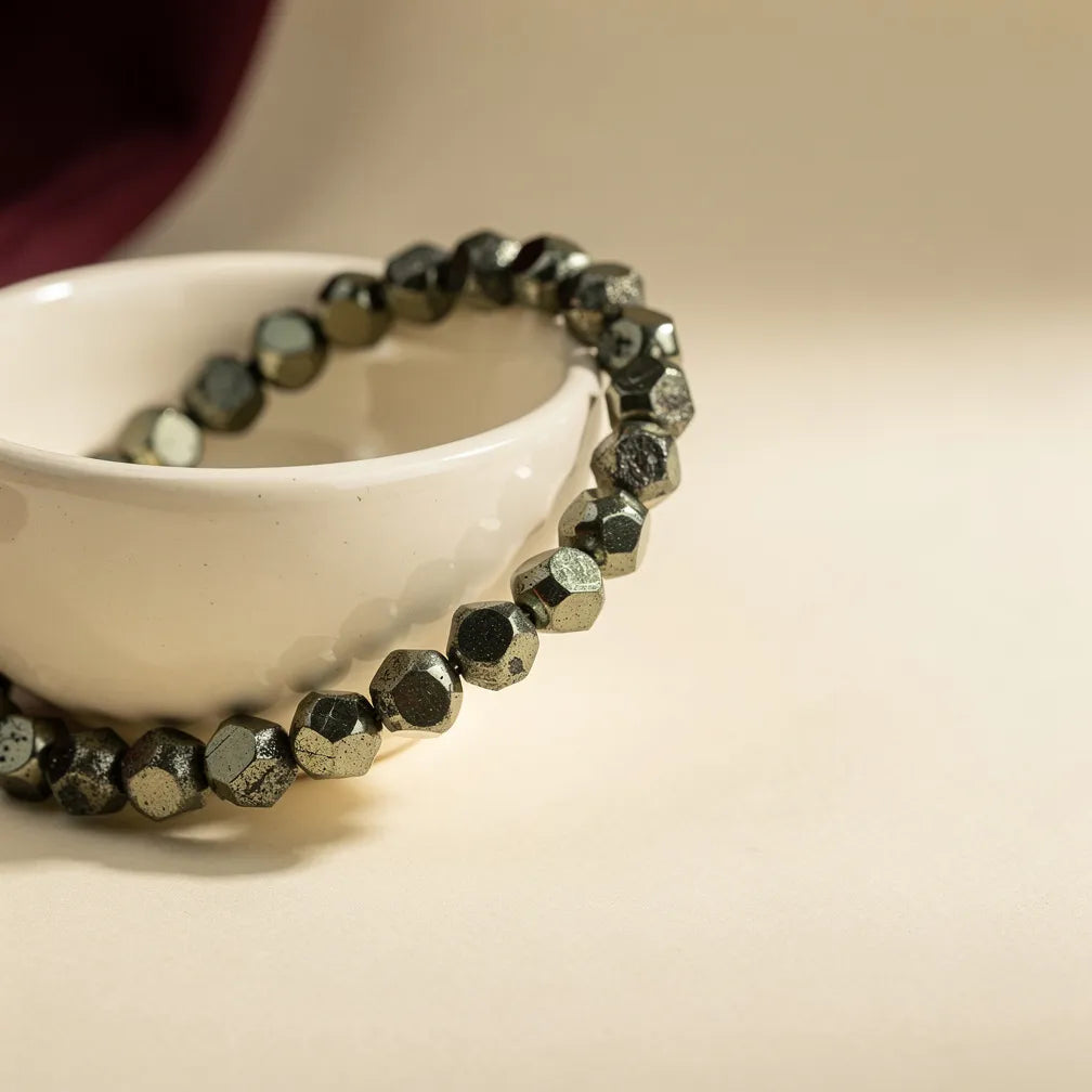 Pyrite Bracelet — size and finish detail | Salico