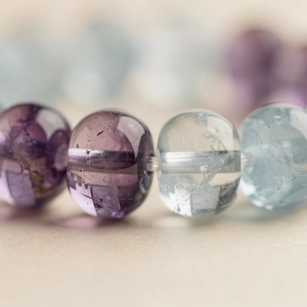 Amethyst and aquamarine texture close-up | Salico