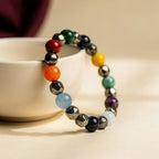 Pyrite Seven Chakra Band — size and finish detail | Salico