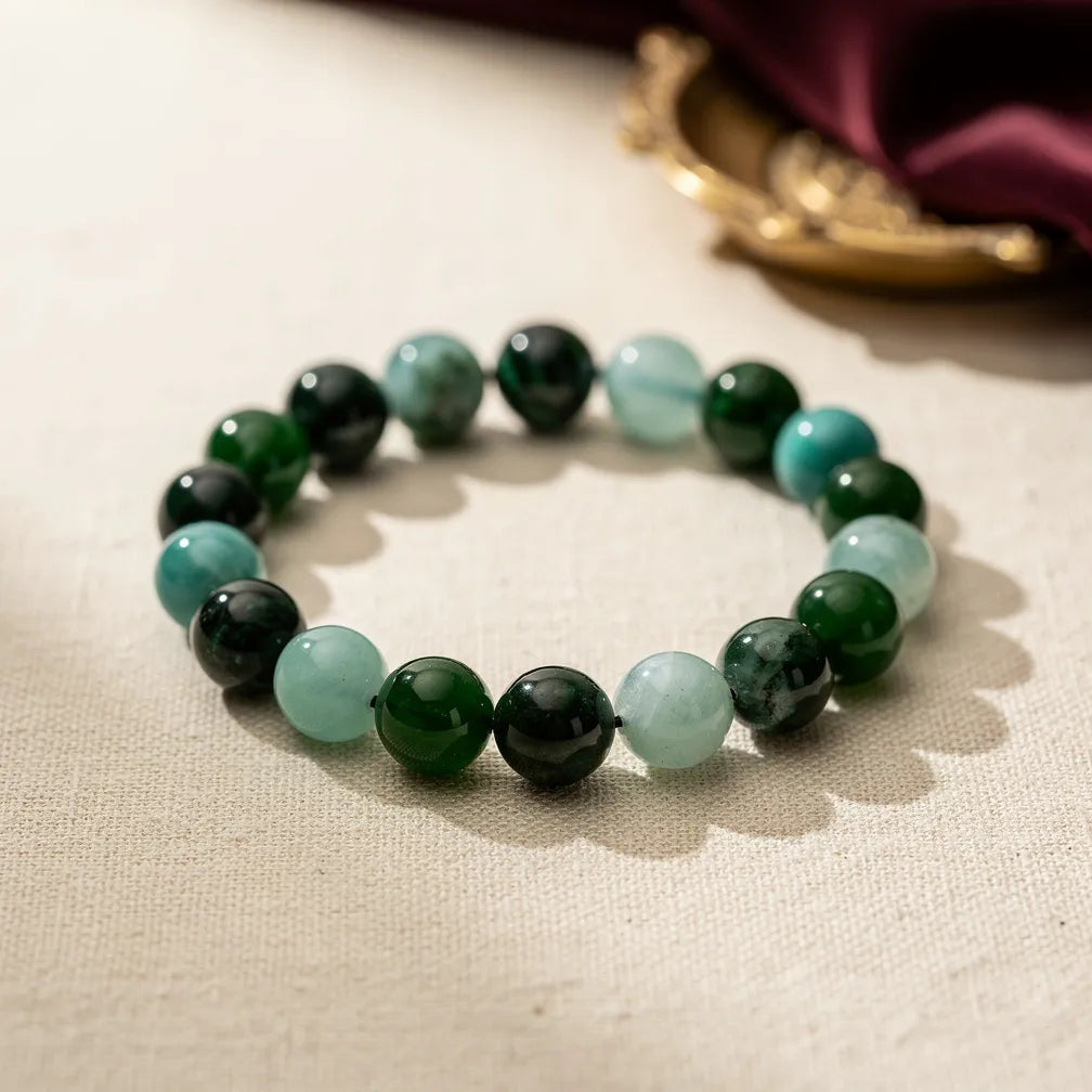 Kanya Virgo Rashi Band jade amazonite — hero product shot | Salico