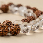 Rudraksha and sphatik bead texture close-up | Salico