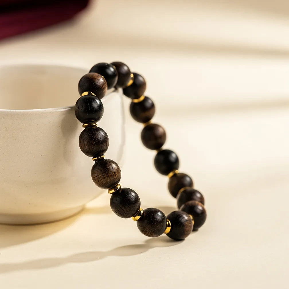 Karungali Golden Accent Band — size and finish detail | Salico