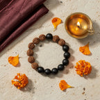 Nazar Raksha Band with diya and marigold — ritual flat-lay | Salico